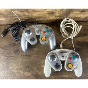 Bundle Of Two Wired Game Cube Controllers For Parts Or Repair Fast Safe Shipping